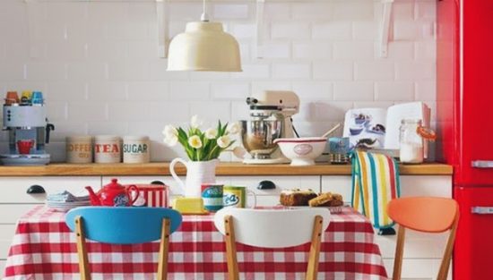 deco cuisine rouge blanc