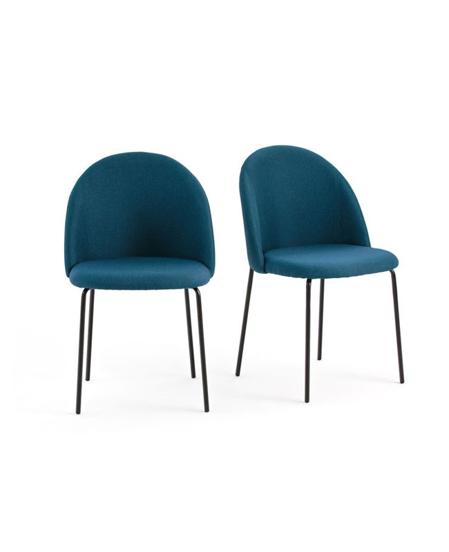 chaise moderne bleu canard