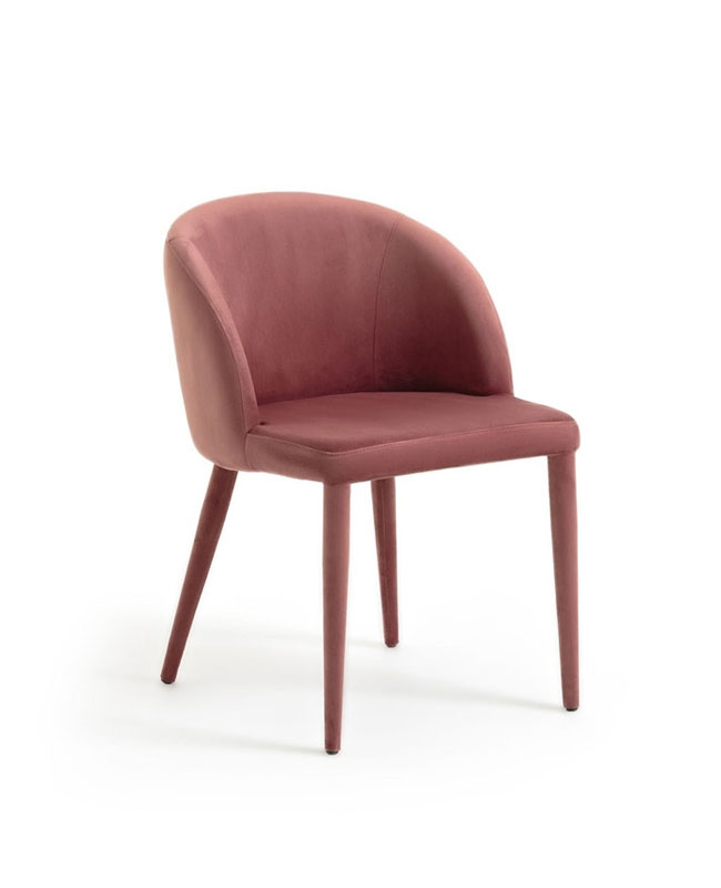 fauteuil velours rose