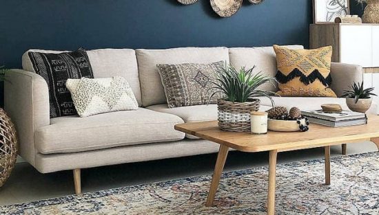 deco bleu canard beige