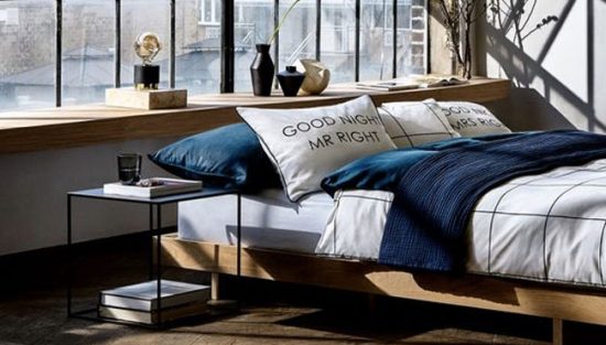 deco industrielle bleu