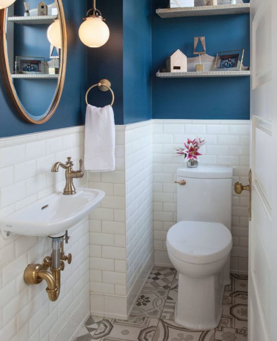 Deco Toilette Bleu Canard