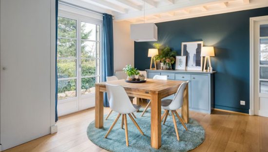 deco scandinave bleu canard