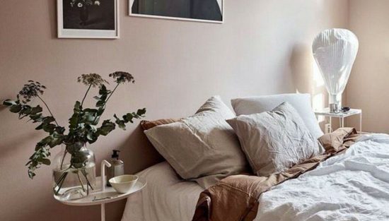 deco chambre rose beige