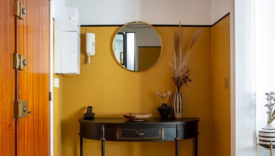 deco entree jaune moutarde