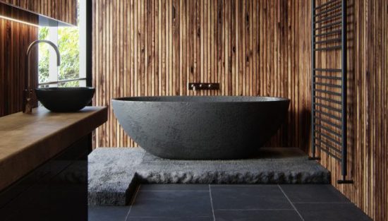 deco salle de bain noir