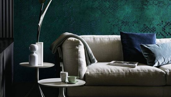 Deco Salon vert canard