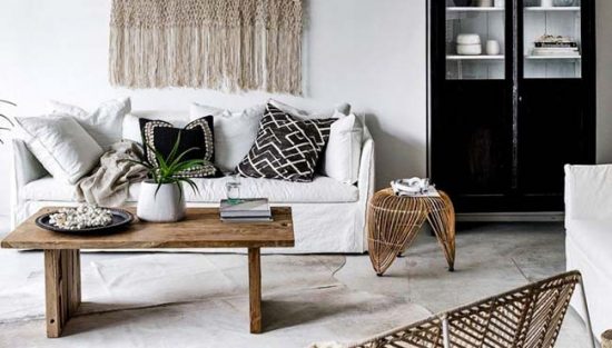 deco salon bohème blanc