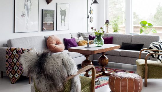deco salon bohème scandinave