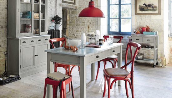 deco cuisine campagne rouge