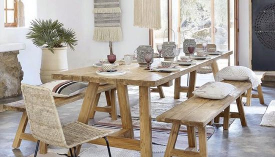 deco salle a manger boheme chic