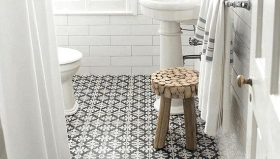deco carreaux de ciment salle de bain