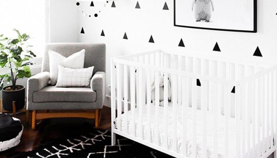 deco chambre bebe noir blanc