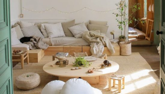 deco salon nature bois