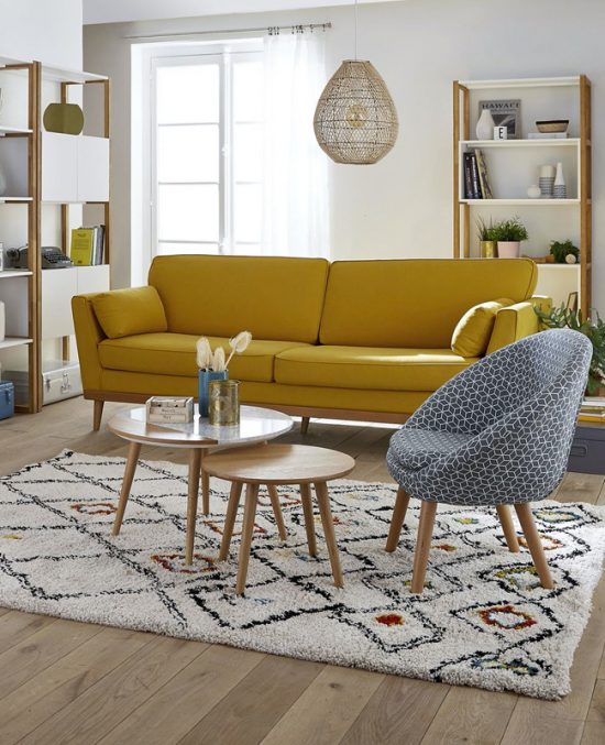 Canapé jaune moutarde : 7 modèles tendances | My Blog Deco