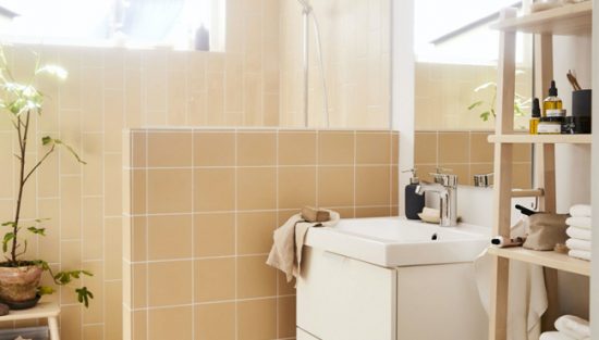 deco salle de bain beige blanc