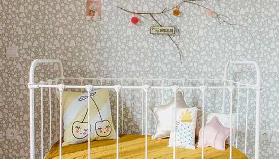 deco chambre bebe gris jaune moutarde