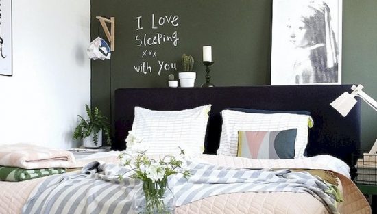 deco chambre vert kaki