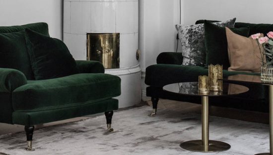 deco salon vert dore