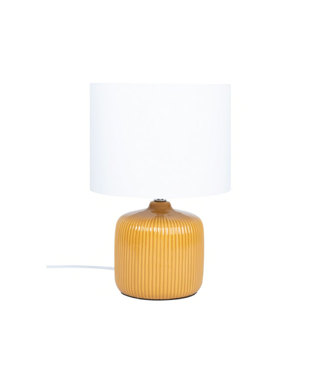 lampe céramique jaune