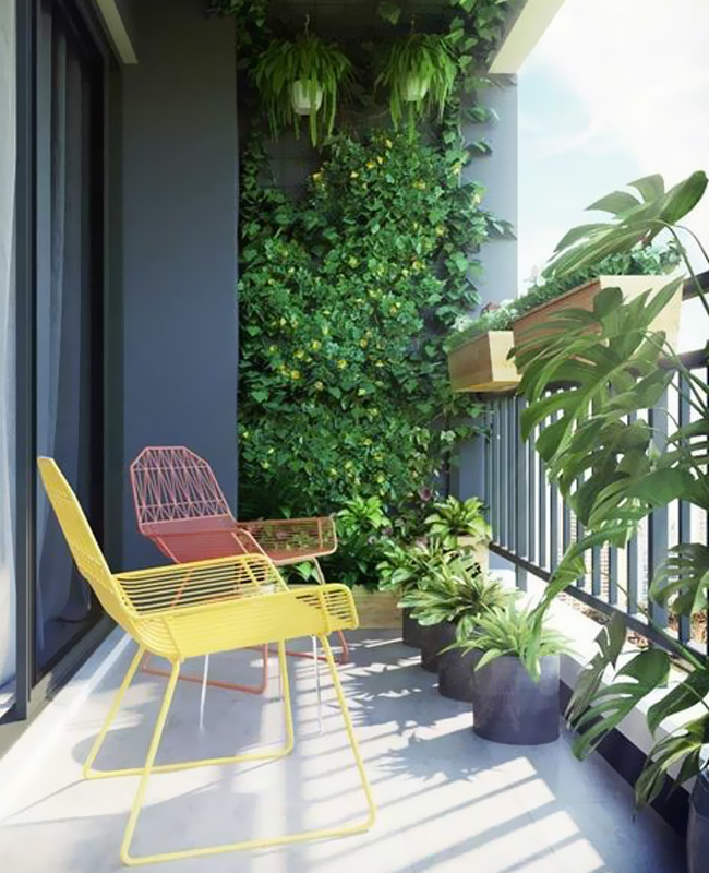 fauteuil balcon moderne colore