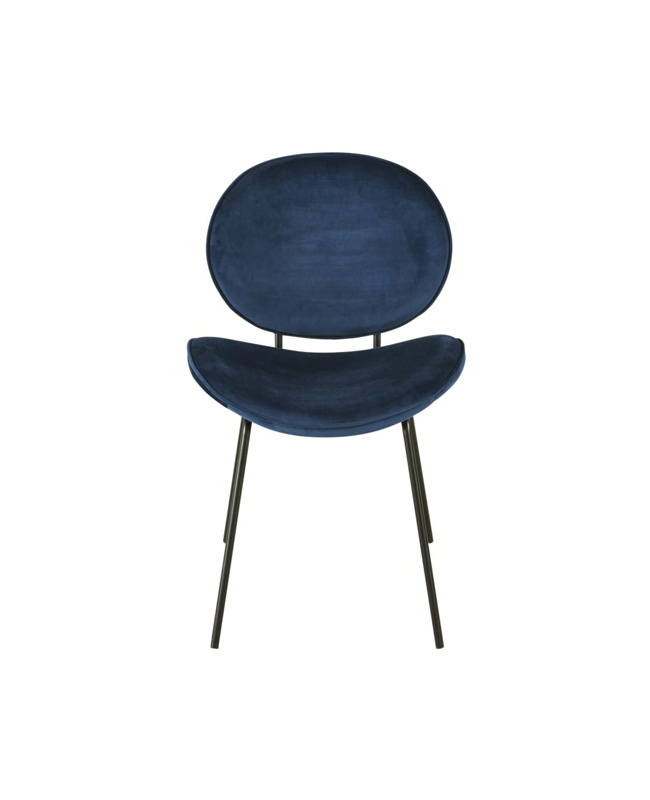 chaise velours bleu