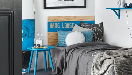 deco chambre ado gris bleu