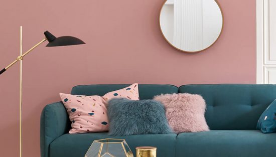 deco salon scandinave bleu canard