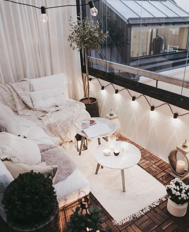 balcon cocooning blanc