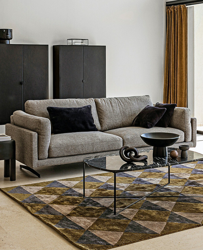 canape moderne tweed gris