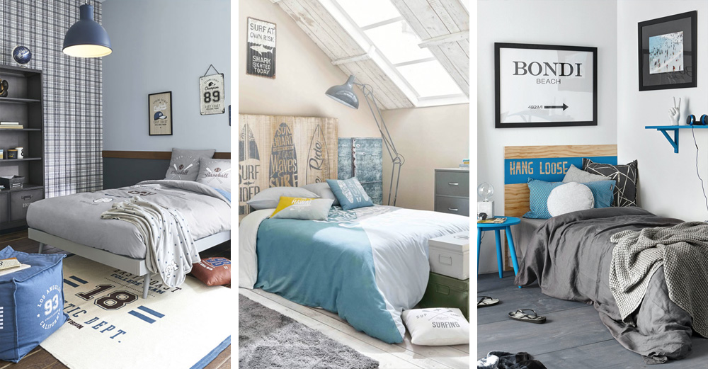 Chambre Bleu Et Gris Ado Associer le bleu et le gris dans la chambre des ados | My Blog Deco