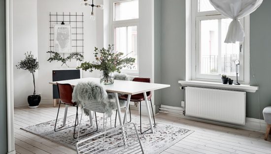 deco gris blanc vert