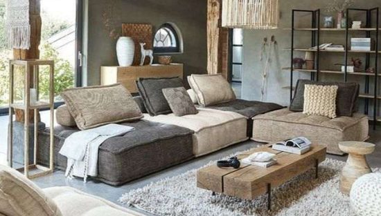 deco salon cosy bois