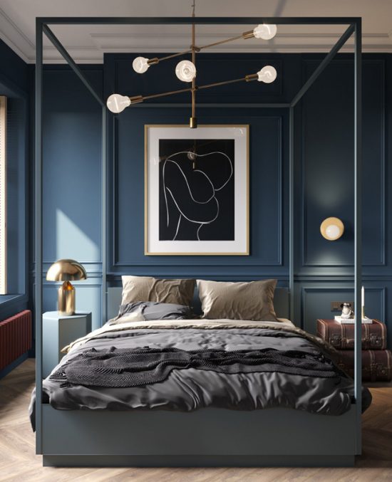 Chambre Gris Et Bleu Canard Associer le bleu canard et le gris dans la déco de la chambre | My Blog