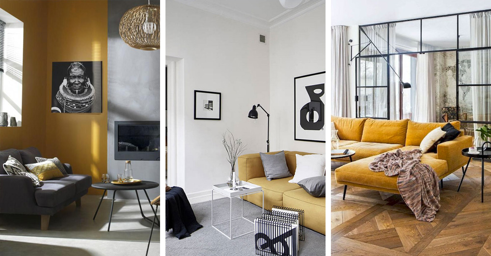 Une déco moderne en jaune moutarde dans le salon | My Blog Deco
