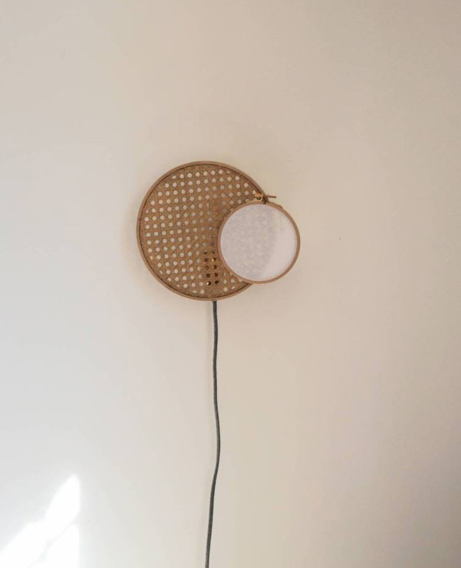 applique lampe cannage diy tuto cercle a broder