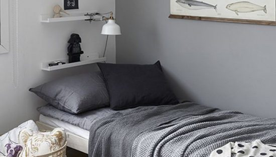 deco chambre ado gris blanc