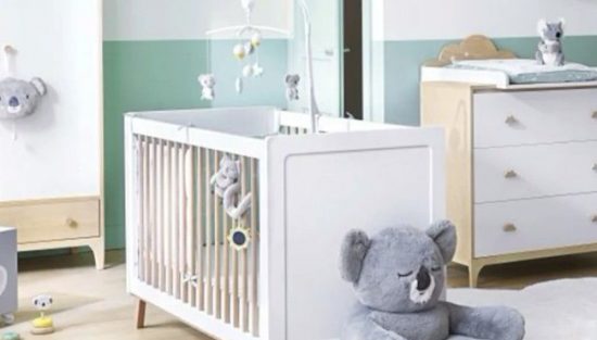 deco chambre bebe vert menthe gris