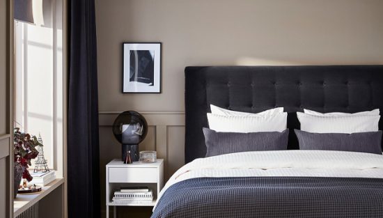 deco chambre beige noir