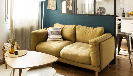 deco salon vert jaune