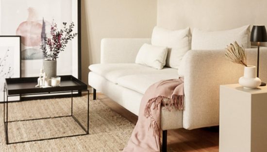 deco salon beige rose