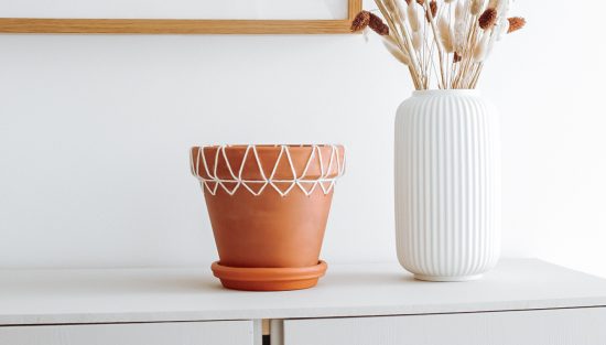 pot terre cuite brode laine tuto diy
