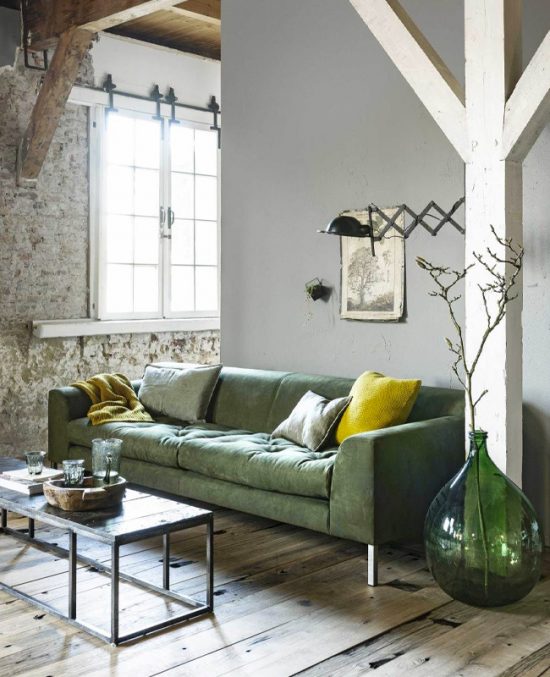 Une déco vert kaki dans le salon | My Blog Deco