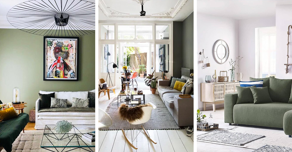 Une déco en vert kaki et blanc dans le salon | My Blog Deco