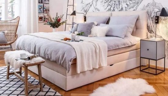deco chambre gris blanc