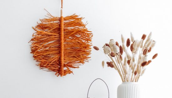 deco murale feuille raphia tuto diy