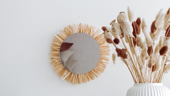 miroir rond raphia tuto diy