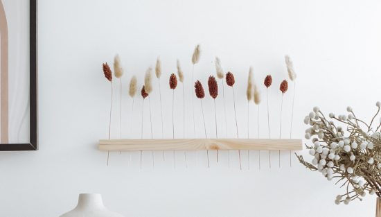 support mural fleurs sechees tuto diy