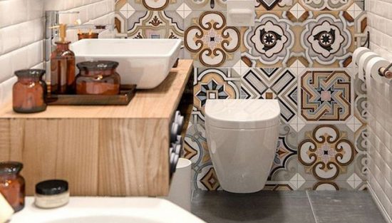 deco carreaux de ciment toilettes wc