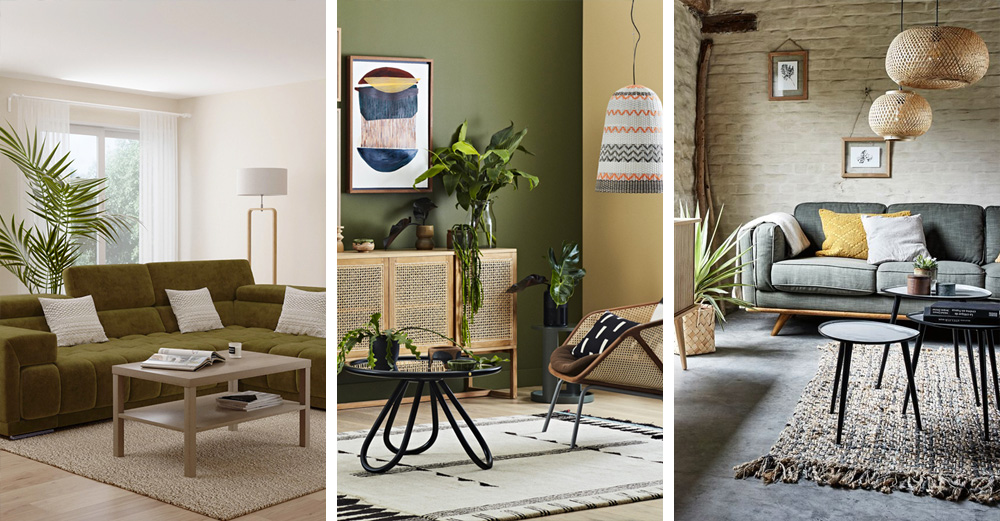 3 idées pour une déco en vert kaki et beige dans le salon | My Blog Deco
